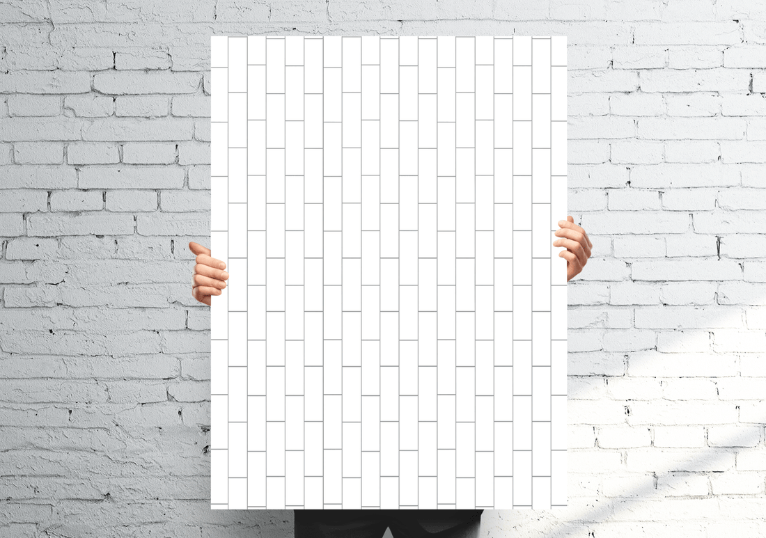 White Subway Tile Vinyl Photography Backdrops